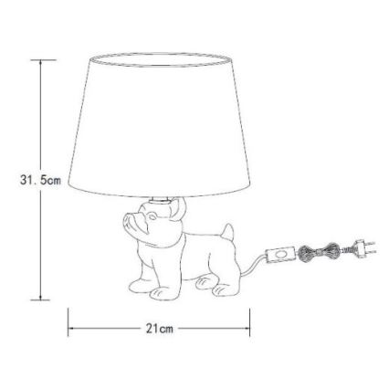 Lucide 13533/81/30 - Stolní lampa WINSTON 1xE14/25W/230V černá