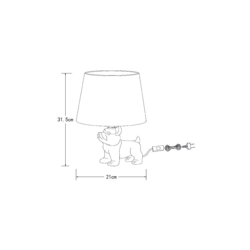Lucide 13533/81/30 - Stolní lampa WINSTON 1xE14/25W/230V černá