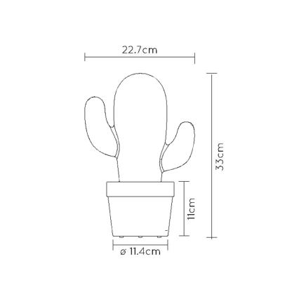 Lucide 13813/02/31 - LED Stmívatelná venkovní stolní lampa CACTUS LED/2W/5V IP44