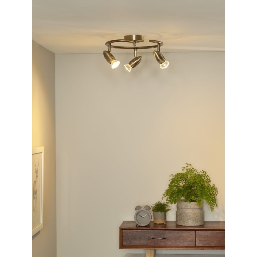 Lucide 13955/14/03 - LED bodové svítidlo CARO-LED 3xGU10/5W/230V bronz