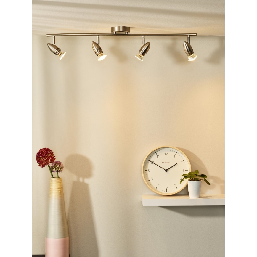 Lucide 13955/20/12 - LED bodové svítidlo CARO-LED 4xGU10/5W/230V matný chrom