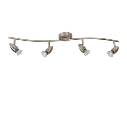 Lucide 13955/20/12 - LED bodové svítidlo CARO-LED 4xGU10/5W/230V matný chrom