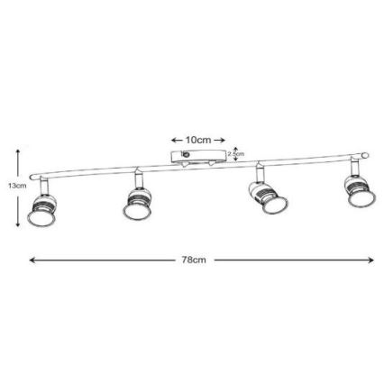 Lucide 13955/20/31 - LED bodové svítidlo CARO-LED 4xGU10/5W/230V bílé