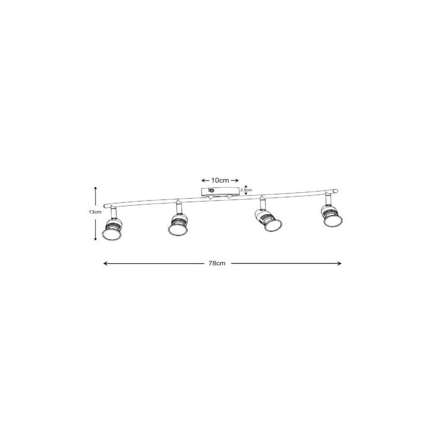 Lucide 13955/20/31 - LED bodové svítidlo CARO-LED 4xGU10/5W/230V bílé