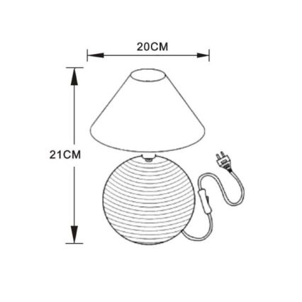 Lucide 14550/81/38 - Stolní lampa KADDY 1xE14/40W/230V béžová