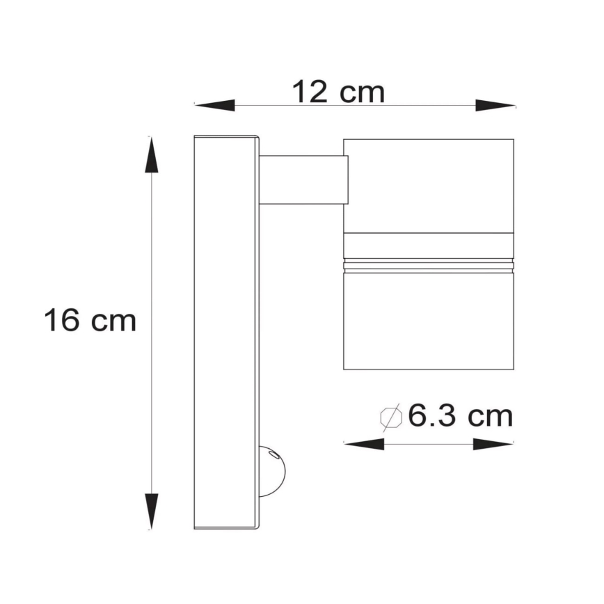 Lucide 14866/05/30 - LED Venkovní svítidlo se senzorem ARNE-LED 1xGU10/5W/230V IP44