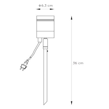 Lucide 14868/05/30 - LED Venkovní lampa ARNE-LED 1xGU10/5W/230V černá IP44