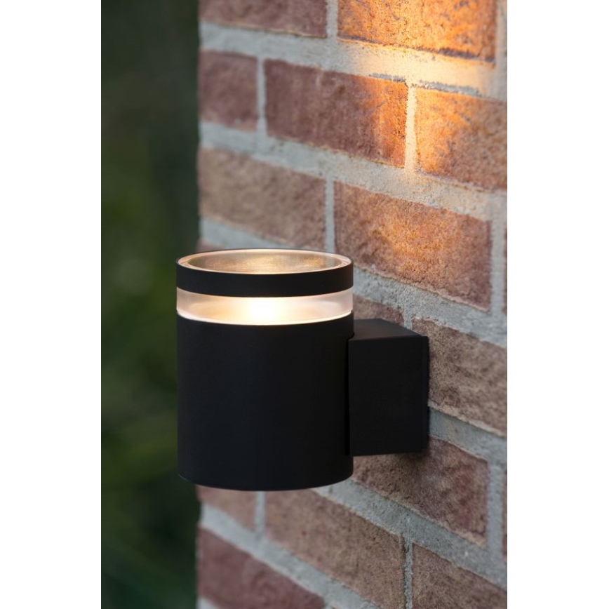 Lucide 14880/05/30 - LED Stmívatelné venkovní nástěnné svítidlo BASCO 1xGU10/4,5W/230V IP54