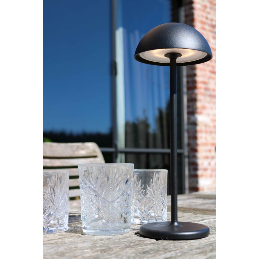 Lucide 15500/02/30 - LED Stmívatelná dotyková venkovní lampa JOY LED/1,5W/3,7V USB IP54 2200 mAh černá