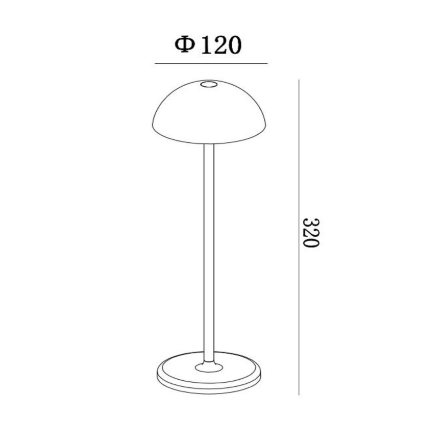 Lucide 15500/02/30 - LED Stmívatelná dotyková venkovní lampa JOY LED/1,5W/3,7V USB IP54 2200 mAh černá