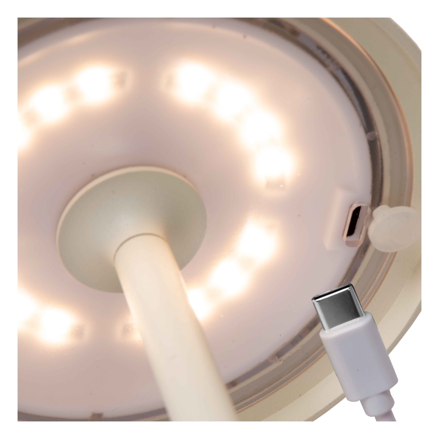 Lucide 15500/02/31 - LED Stmívatelná dotyková venkovní lampa JOY LED/1,5W/3,7V USB IP54 2200 mAh bílá