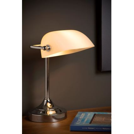 Lucide 17504/01/11 - Stolní lampa BANKER 1xE14/40W/230V