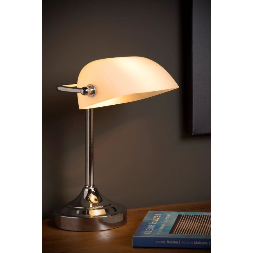 Lucide 17504/01/11 - Stolní lampa BANKER 1xE14/40W/230V