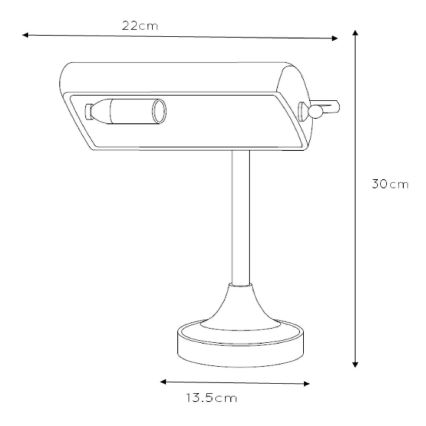Lucide 17504/01/11 - Stolní lampa BANKER 1xE14/40W/230V