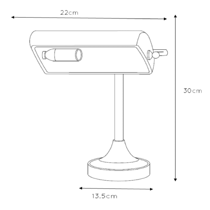Lucide 17504/01/11 - Stolní lampa BANKER 1xE14/40W/230V