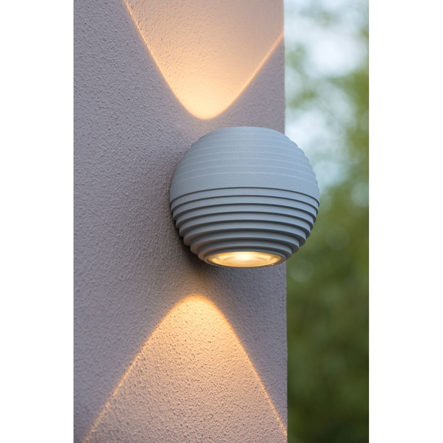 Lucide 17804/06/36 - LED venkovní nástěnné svítidlo AYO 2xLED/3W/230V šedé IP54