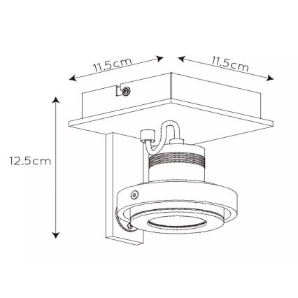 Lucide 17906/06/12 - LED Stmívatelné bodové svítidlo LANDA 1xGU10/5W/230V matný chrom
