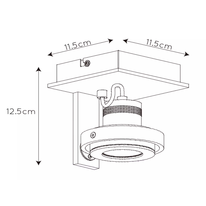 Lucide 17906/06/12 - LED Stmívatelné bodové svítidlo LANDA 1xGU10/5W/230V matný chrom