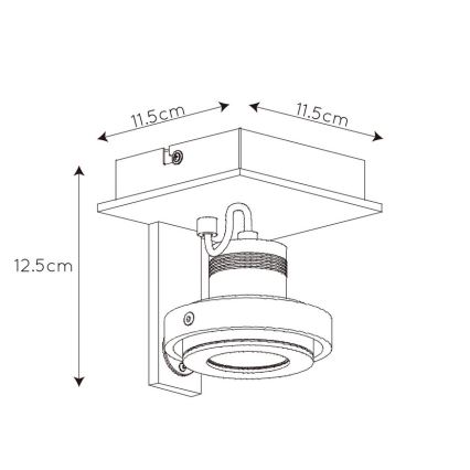 Lucide 17906/06/31 - LED Stmívatelné bodové svítidlo GU10/5W/230V