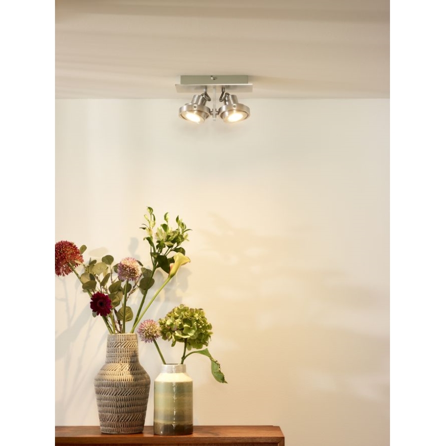 Lucide 17906/10/12 - LED Stmívatelné bodové svítidlo LANDA 2xGU10/4,5W/230V matný chrom