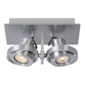 Lucide 17906/10/12 - LED Stmívatelné bodové svítidlo LANDA 2xGU10/4,5W/230V matný chrom