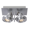 Lucide 17906/11/12 - LED Stmívatelné bodové svítidlo LANDA 2xGU10/5W/230V matný chrom