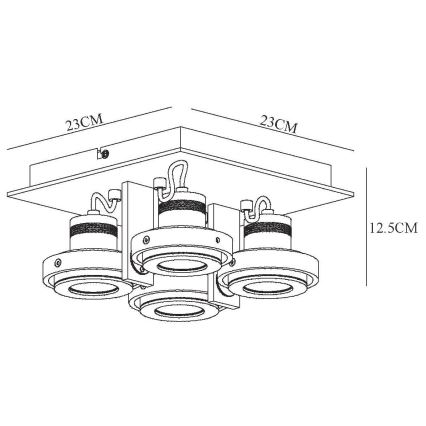 Lucide 17906/21/31 - LED Stmívatelné bodové svítidlo LANDA 4xGU10/5W/230V bílá