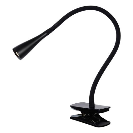 Lucide 18256/03/30 - LED Stmívatelná flexibilní dotyková stolní lampa s klipem ZOZY LED/4W/230V černá