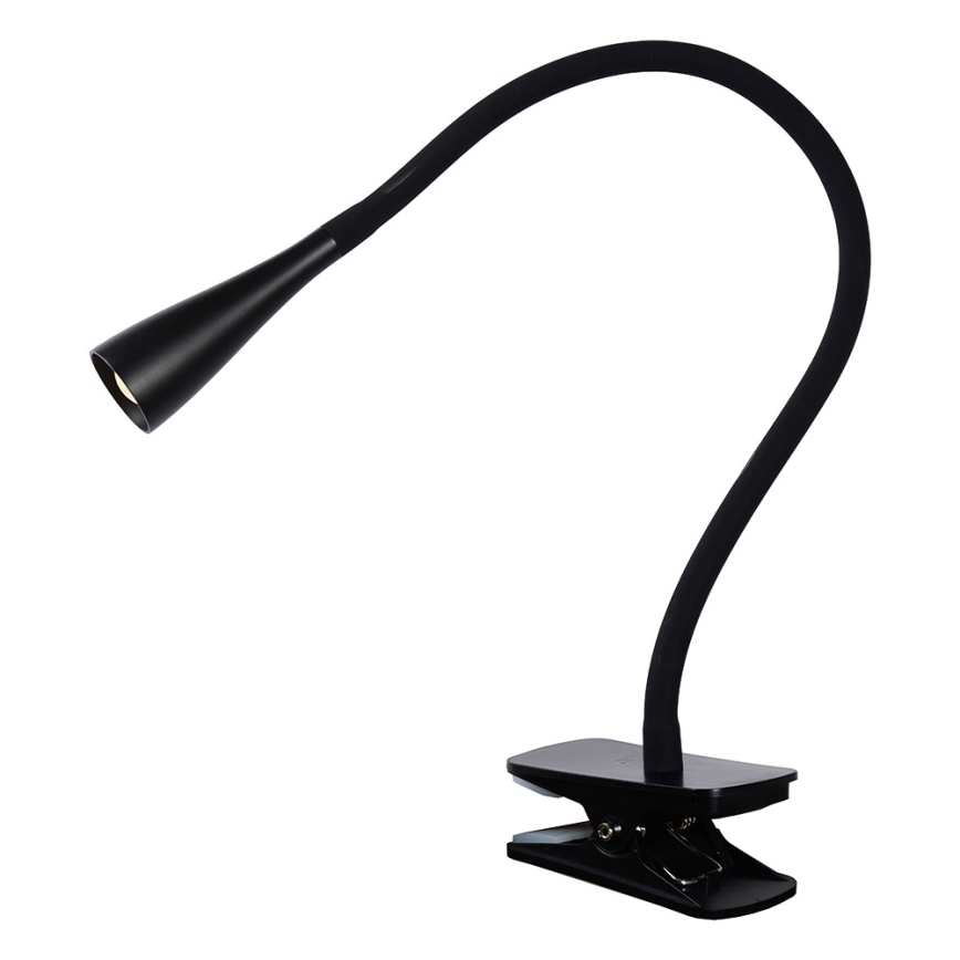 Lucide 18256/03/30 - LED Stmívatelná flexibilní dotyková stolní lampa s klipem ZOZY LED/4W/230V černá