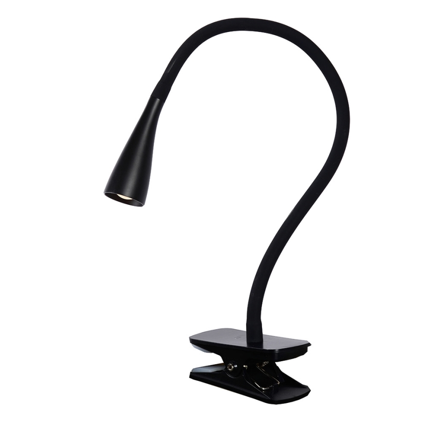 Lucide 18256/03/30 - LED Stmívatelná flexibilní dotyková stolní lampa s klipem ZOZY LED/4W/230V černá