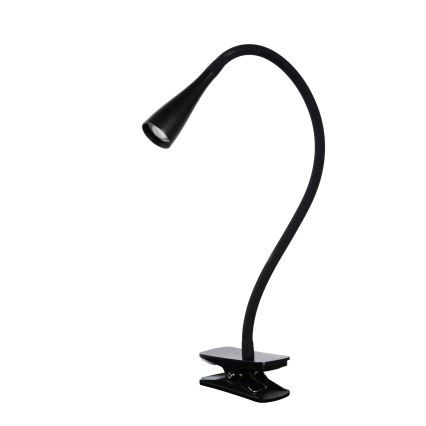 Lucide 18256/03/30 - LED Stmívatelná flexibilní dotyková stolní lampa s klipem ZOZY LED/4W/230V černá