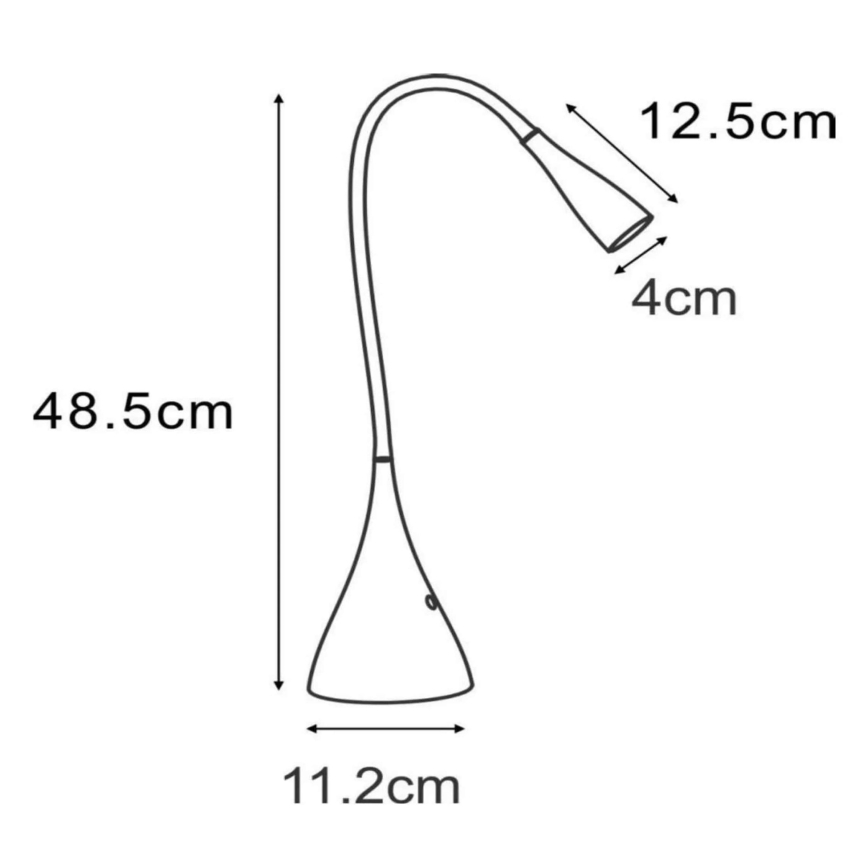 Lucide 18650/03/31 - LED Stmívatelná flexibilní dotyková stolní lampa ZOZY LED/4W/230V bílá