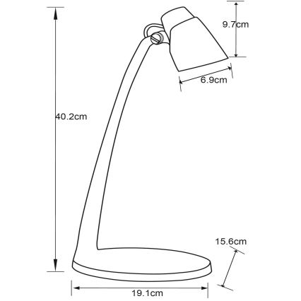 Lucide 18660/05/30 - LED Stolní lampa LUDO LED/4,5W/230V černá