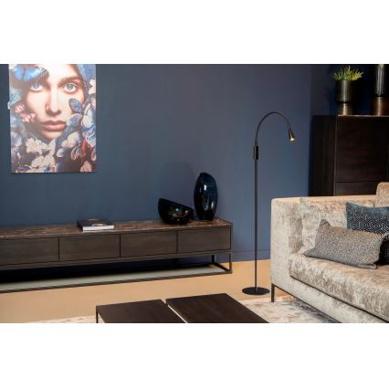 Lucide 18756/03/30 - LED Stmívatelná flexibilní dotyková stojací lampa ZOZY LED/4W/230V černá