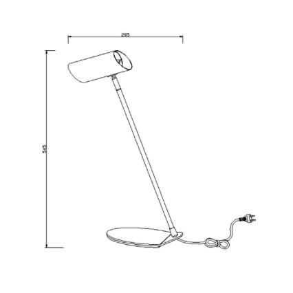 Lucide 19600/01/30 - Stolní lampa HESTER 1xGU10/7W/230V černá