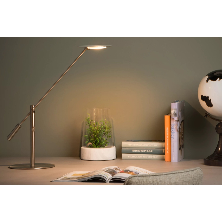 Lucide 19666/09/12 - LED Stmívatelná stolní lampa ANSELMO LED/9W/230V lesklý chrom
