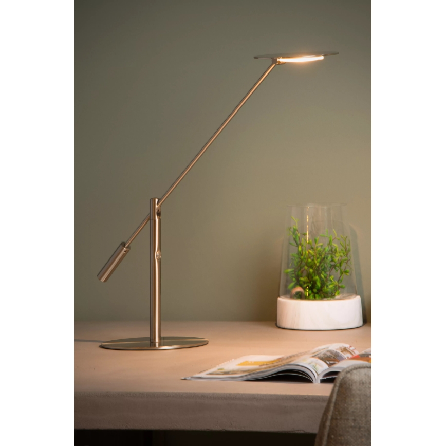 Lucide 19666/09/12 - LED Stmívatelná stolní lampa ANSELMO LED/9W/230V lesklý chrom