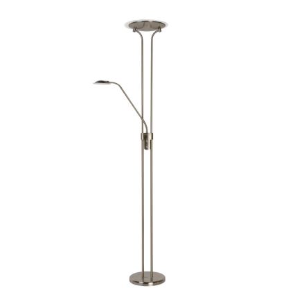Lucide 19792/24/12 - LED stojací lampa CHAMPION-LED 1xLED/20W/230V+1xLED/4W/230V chrom