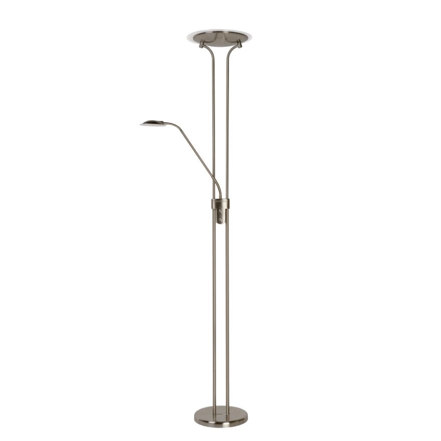 Lucide 19792/24/12 - LED stojací lampa CHAMPION-LED 1xLED/20W/230V+1xLED/4W/230V chrom