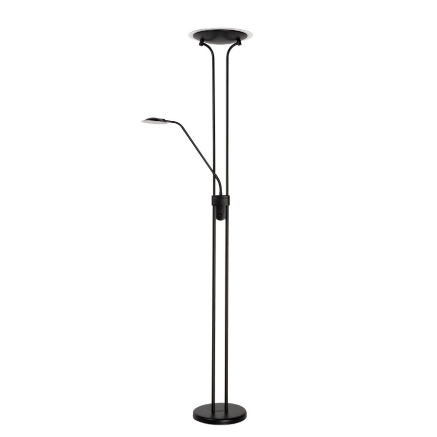 Lucide 19792/24/30 - LED stojací lampa CHAMPION-LED 1xLED/20W/230V + 1xLED/4W/230V černá