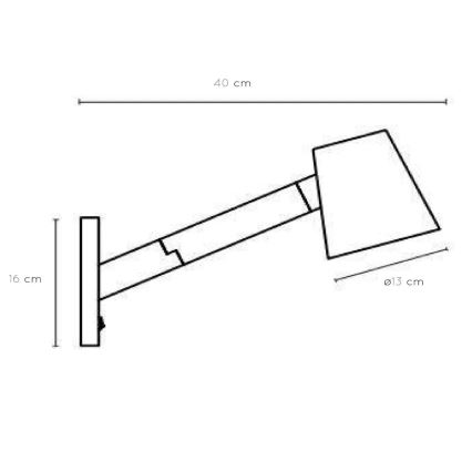 Lucide 20210/01/30 - Nástěnné svítidlo MIZUKO 1xE14/40W/230V