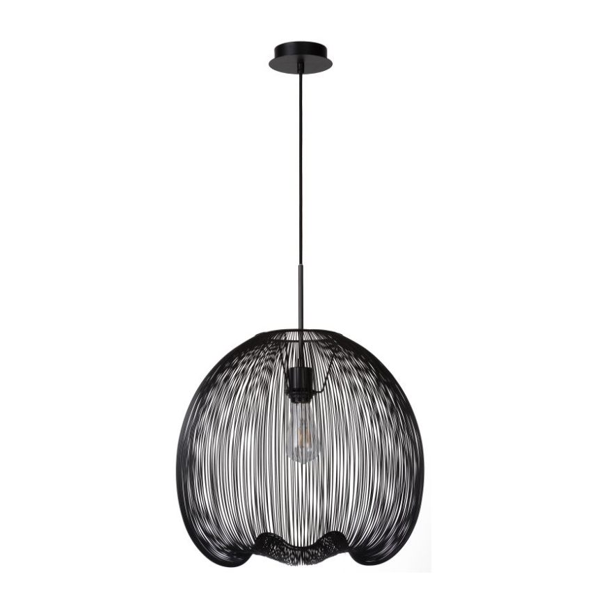Lucide 20401/45/30 - Závěsné svítidlo WIRIO 1xE27/60W/230V černé 46 cm