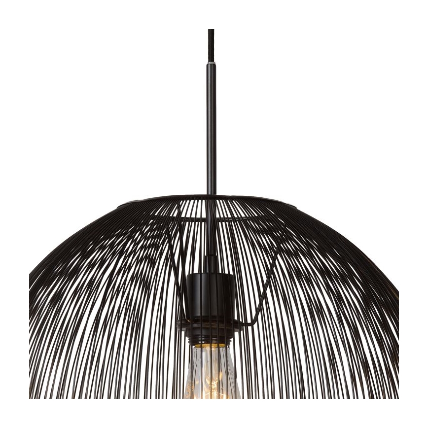 Lucide 20401/45/30 - Závěsné svítidlo WIRIO 1xE27/60W/230V černé 46 cm