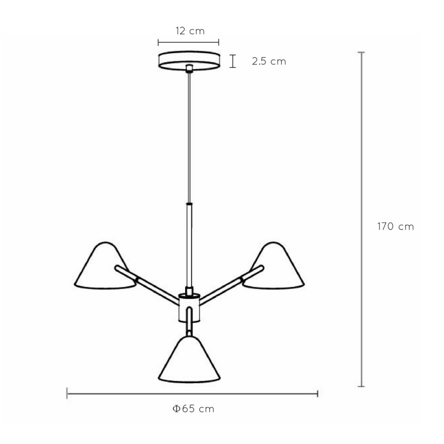 Lucide 20415/15/30 - LED Stmívatelný lustr na lanku DEVON 3xLED/3W/230V černá