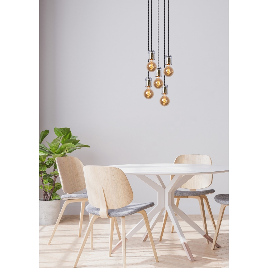 Lucide 20416/15/65 - Lustr na lanku GELKA 5xE27/40W/230V