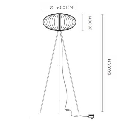 Lucide 20714/05/30 - LED Stojací lampa CARBONY LED/5W/230V