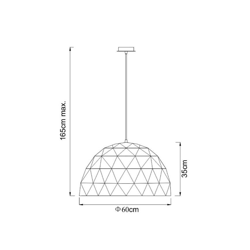 Lucide 21409/60/30 - Závěsné svítidlo OTONA 3xE27/60W/230V černé