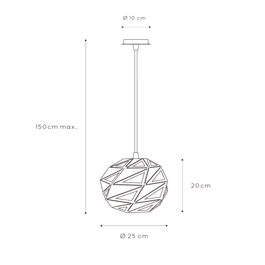 Lucide 21415/25/30 - Lustr na lanku MALUNGA 1xE27/60W/230V