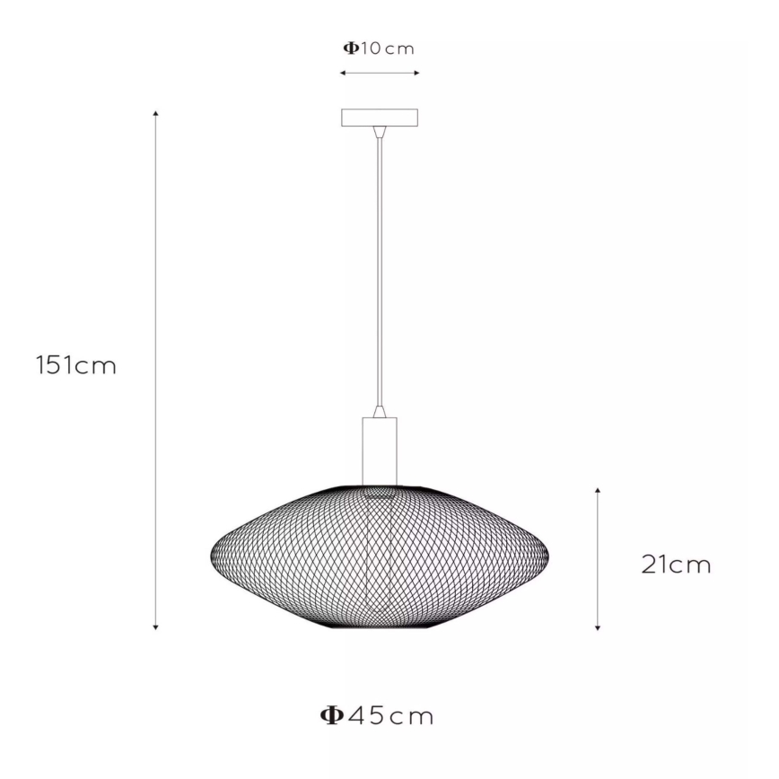 Lucide 21423/45/02 - Lustr na lanku MESH 1xE27/40W/230V