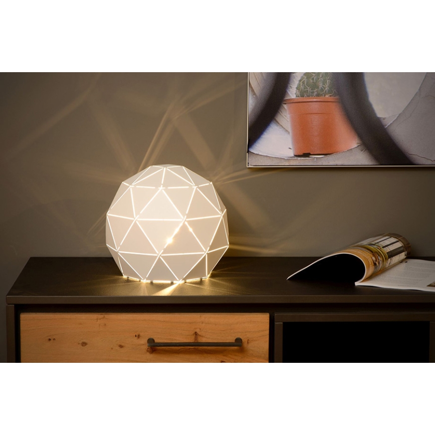 Lucide 21509/25/31 - Stolní lampa OTONA 1xE27/25W/230V bílá